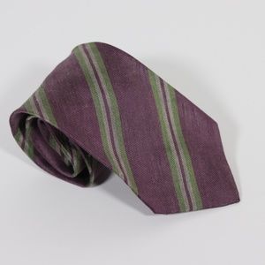 Etro Men's Neck Tie 100% Authentic Purple & Green